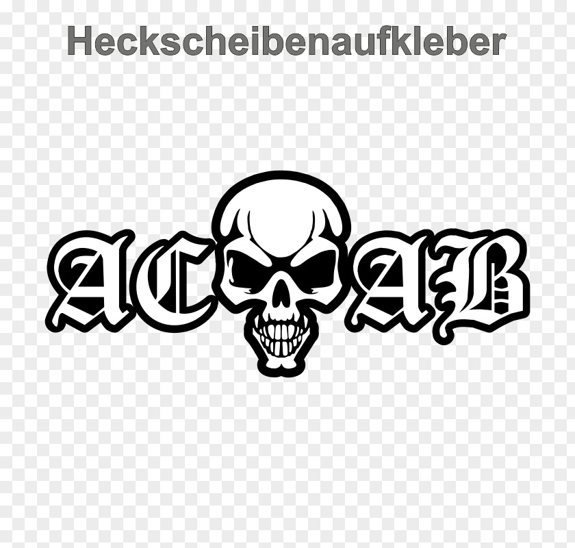 Skull A.C.A.B. Sticker Text Police PNG