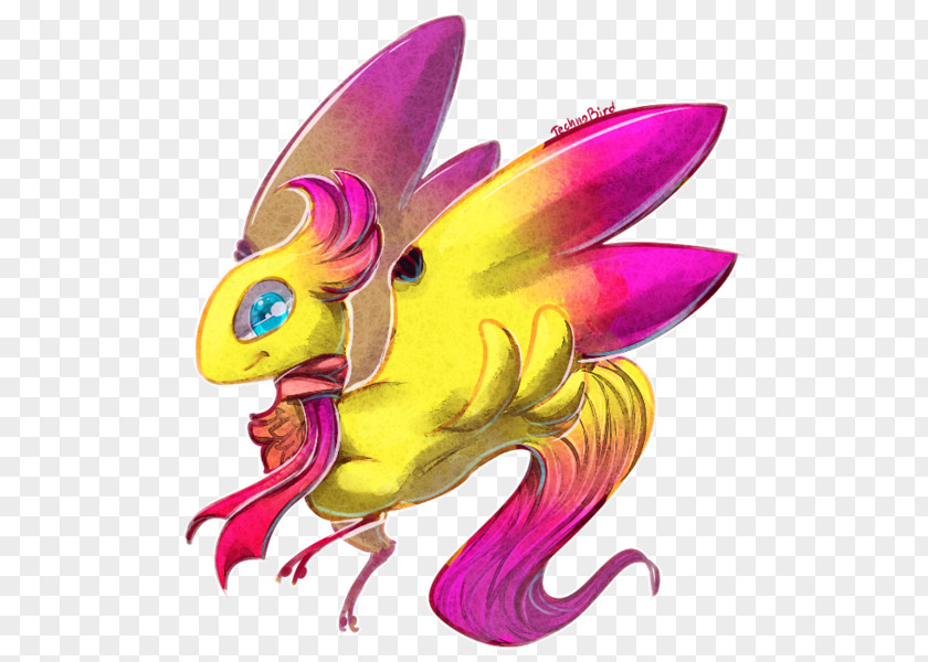 Flying Phoenix Dragon Cartoon Magenta PNG