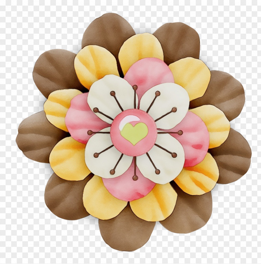 Icing Dessert Floral Design PNG