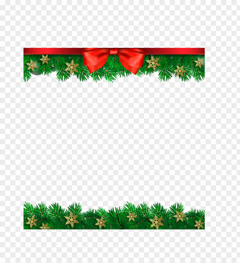Vector Hand-painted Christmas Decoration Border PNG