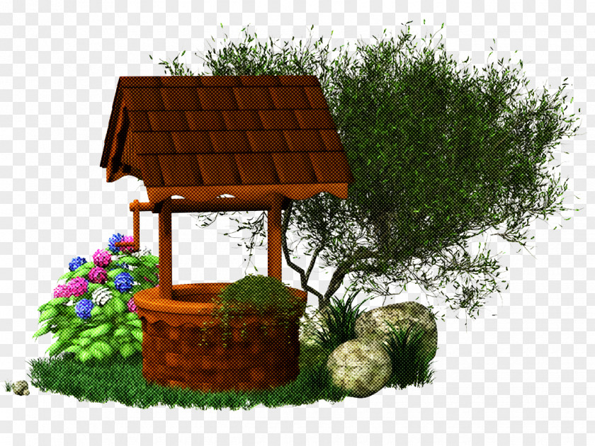 Well Plants Tree Drinking Water PNG