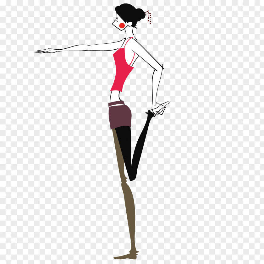 Yoga Vector Illustration Beauty Cartoon PNG