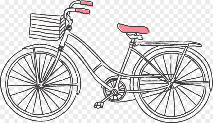 Decorative Pattern Of Line Bicycle Drawing Clip Art PNG
