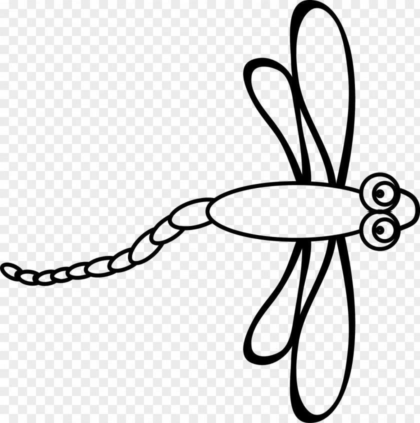 Dragonfly Drawing Line Art Monochrome Cartoon PNG