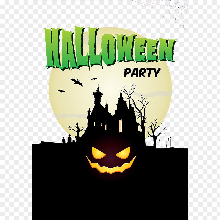 Halloween Decoration Party Poster PNG