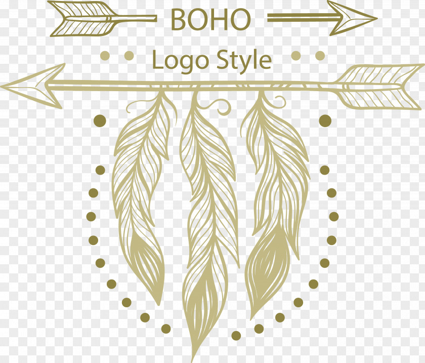 Hanging On The Arrows Feathers LOGO Feather Logo Euclidean Vector PNG