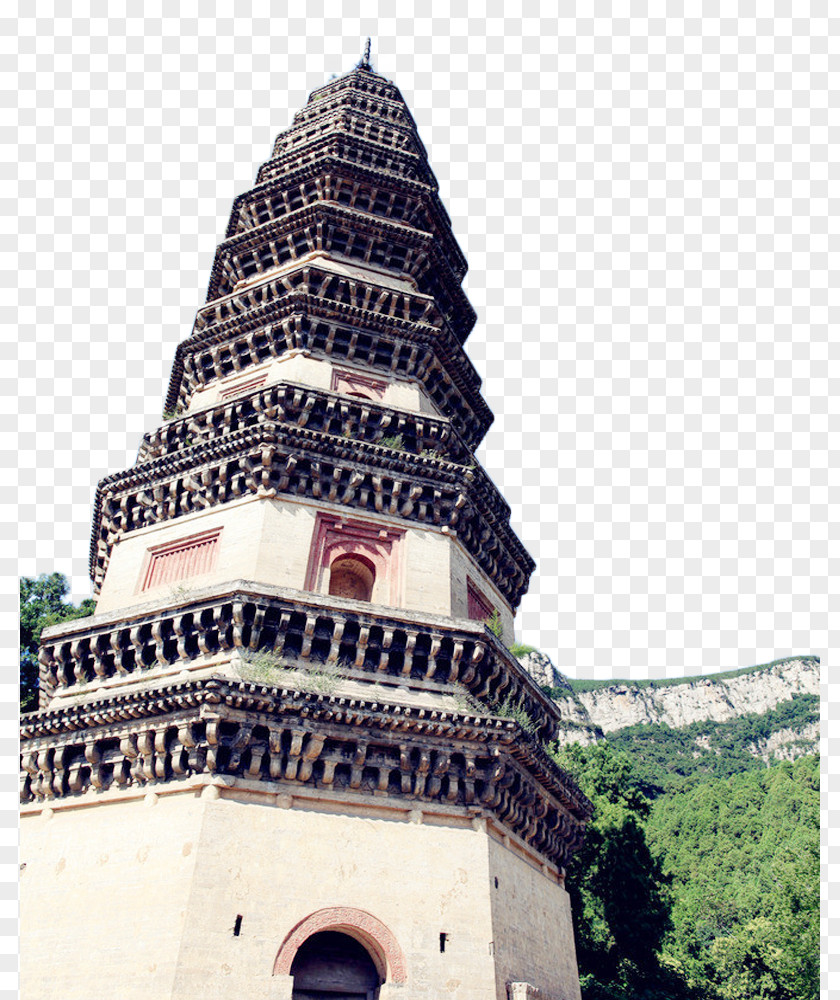 Jinan Lingyan Temple Building Jokhang Pagoda Architecture PNG