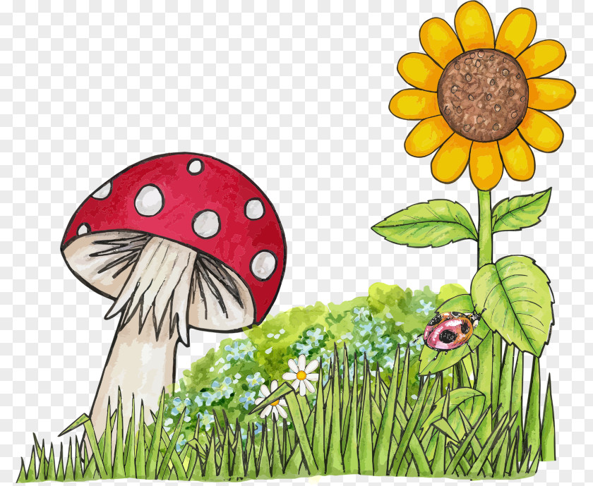 Nature Scene Cliparts Mushroom Pixabay Drawing Illustration PNG