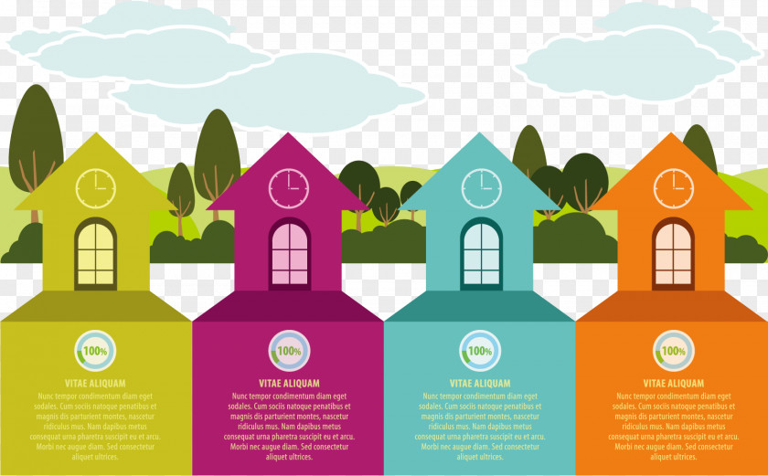 Vector Real Estate PPT Classification And Labelling Euclidean Infographic PNG