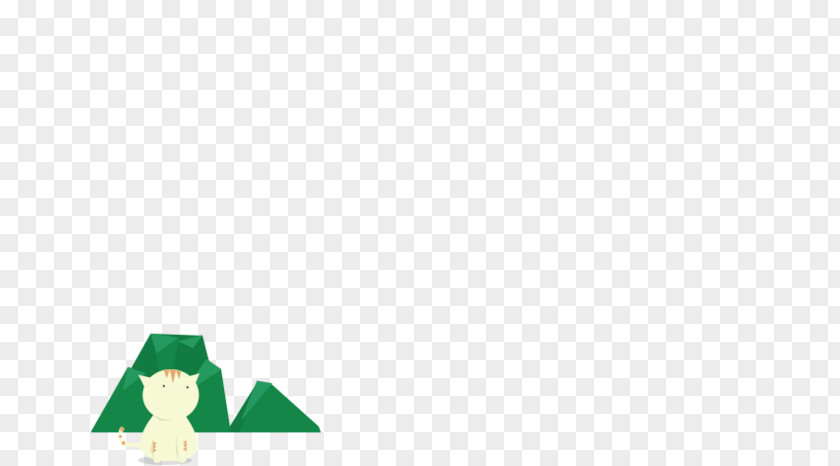 Cats And Mountain Square Angle Green Pattern PNG