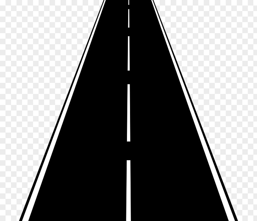 Road Black And White Structure Triangle PNG
