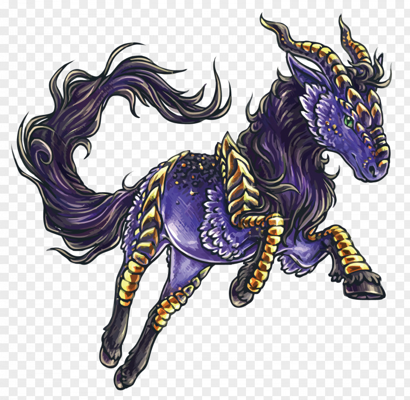 Vector Unicorn Horse Legendary Creature Qilin Fantasy PNG