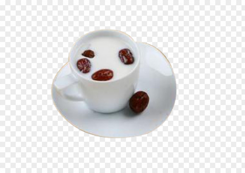 Jujube Tea Longan Milk Coffee Cup Porcelain Saucer Mug PNG