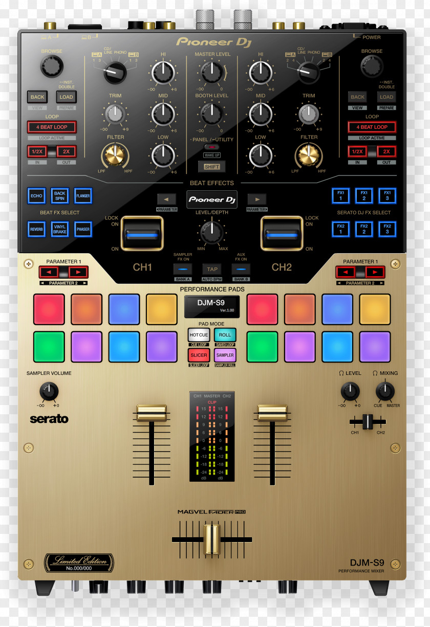 Pioneer DJM-S9 Disc Jockey DJ Mixer Audio Mixers PNG