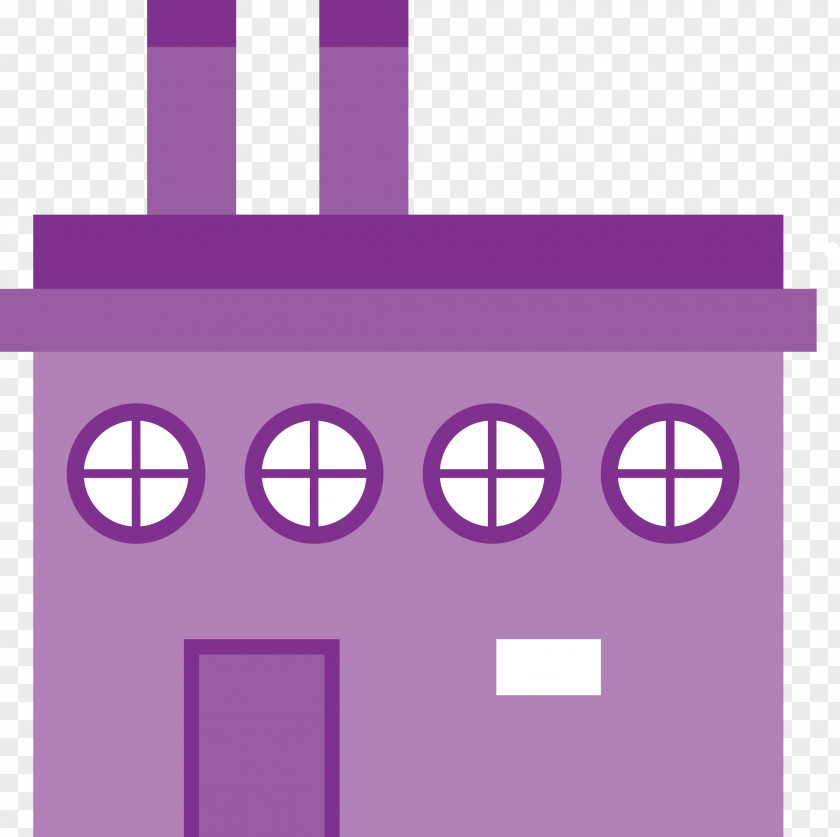 Purple House Chimney Drawing PNG