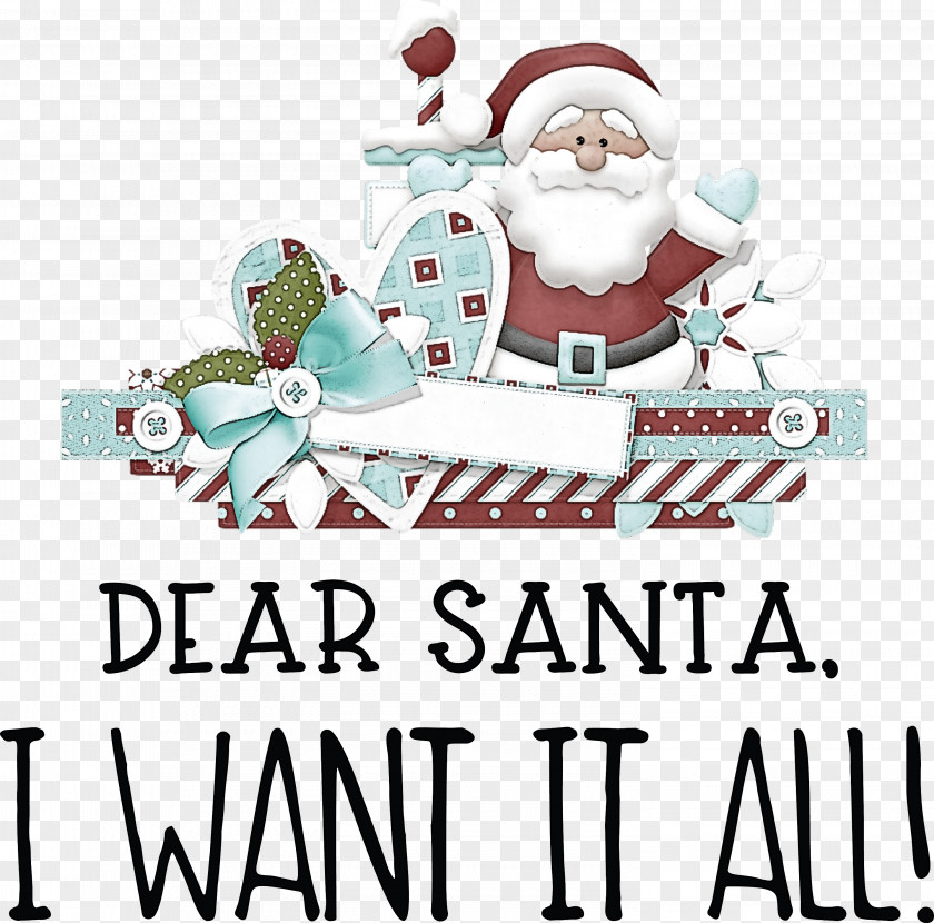 Dear Santa Christmas PNG