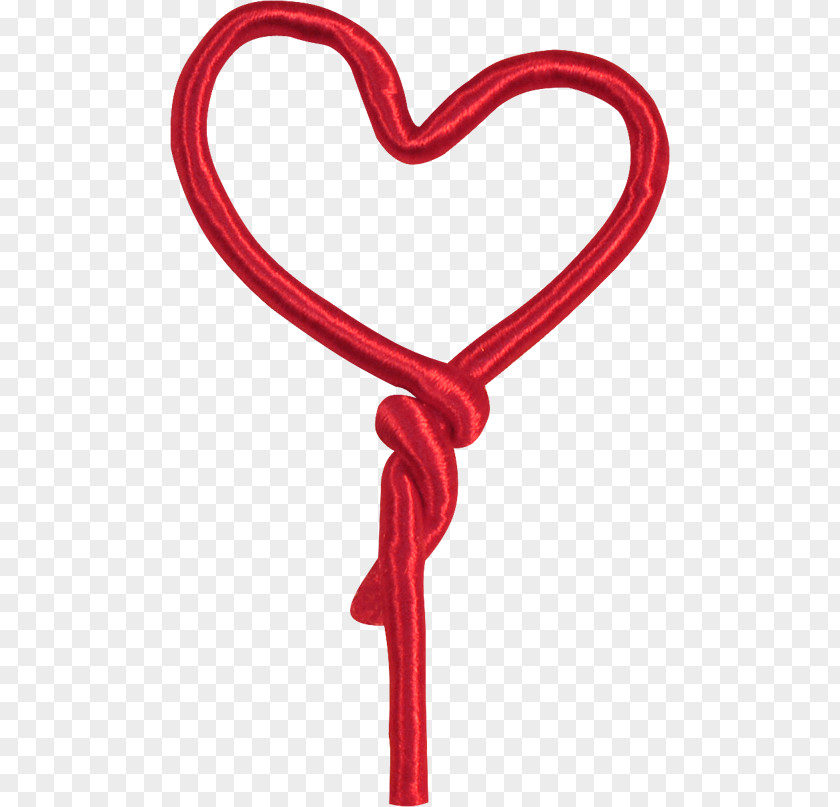 Red Rope Peach Heart Clip Art PNG