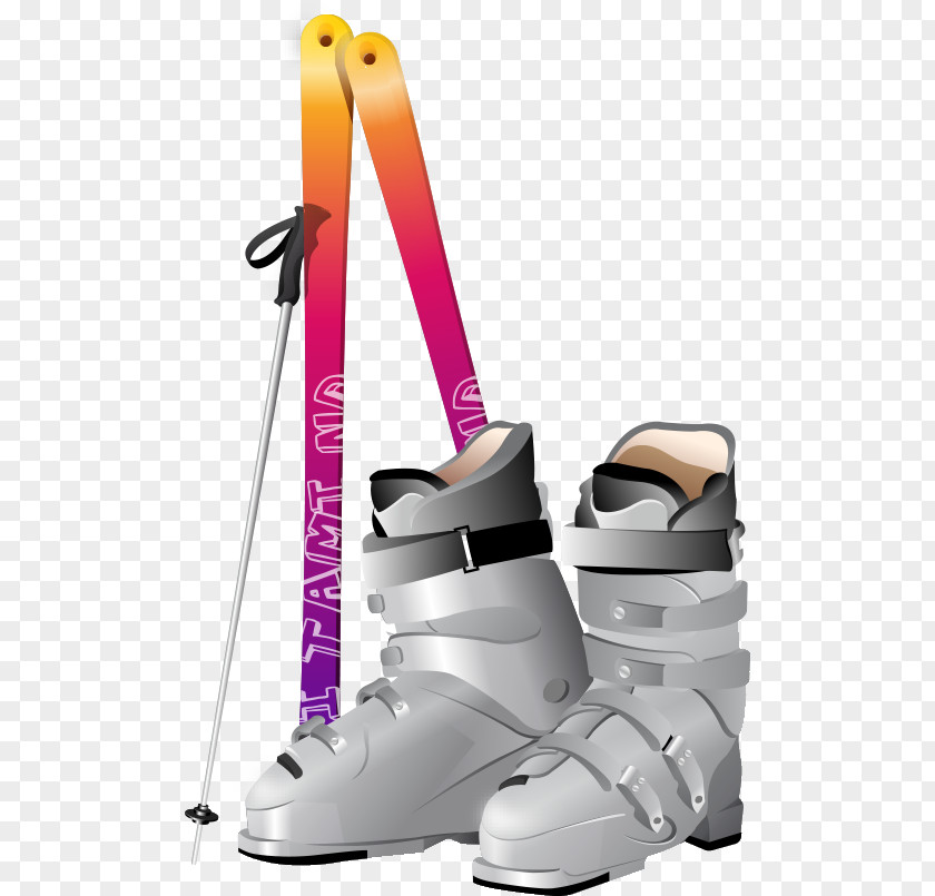 Skiing Winter Sport Ski Boots PNG