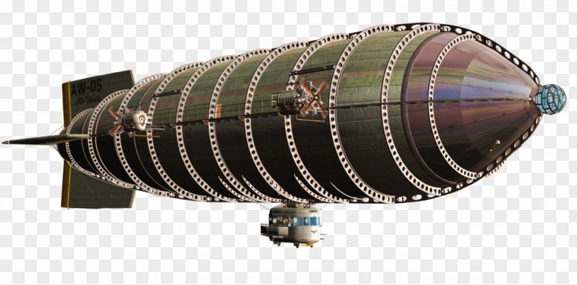 Steam Punk Airship Zeppelin Blimp Desktop Wallpaper PNG