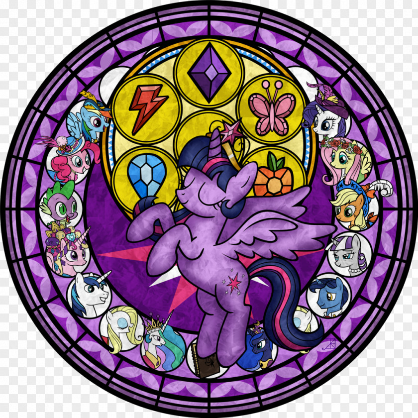 Window Twilight Sparkle Princess Luna Stained Glass Sunset Shimmer PNG