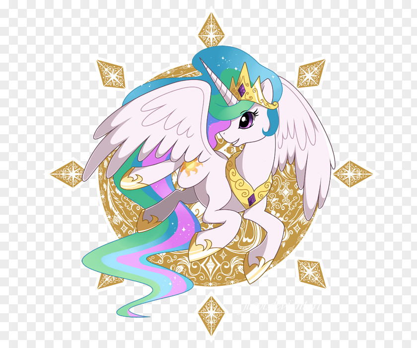 Celestia Magic Princess Pony Rainbow Dash Fan Art PNG