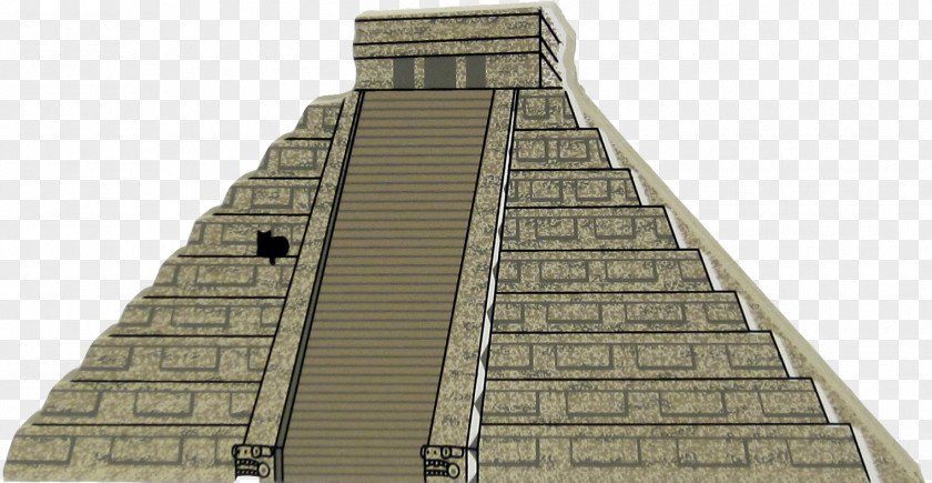 Chichen Itza Facade El Castillo, Maya Civilization Archaeological Site Cat PNG
