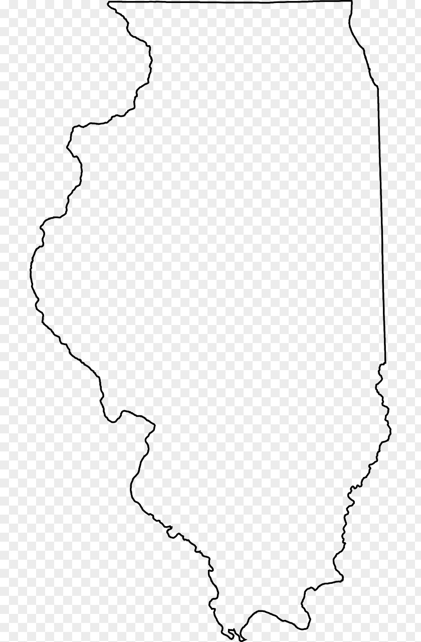 Map Illinois Blank Vector Clip Art PNG