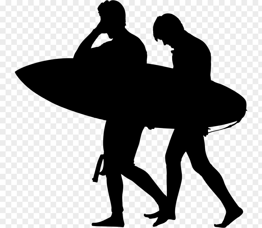 Surfing Silhouette PNG