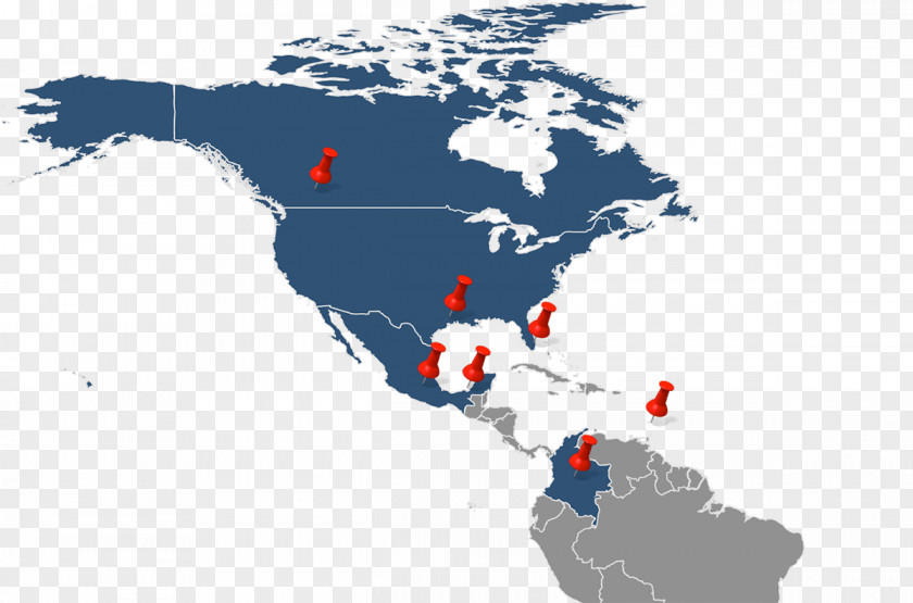 Map Organization Of American States Latin America South PNG