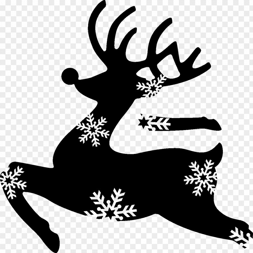 Jumping Deers Reindeer Antler Silhouette H&M Clip Art PNG