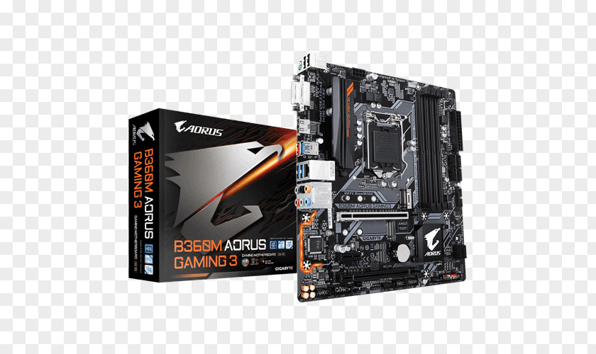 Motherboard Capacitors List GIGABYTE B360 AORUS GAMING 3 WIFI LGA 1151 MicroATX USB 3.0 PNG