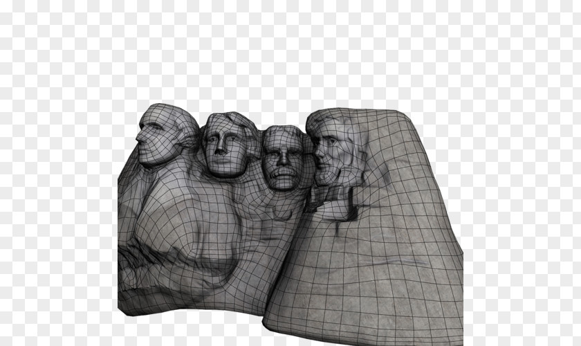 Mount Rushmore Low Poly 3D Computer Graphics Wavefront .obj File Cinema 4D CGTrader PNG
