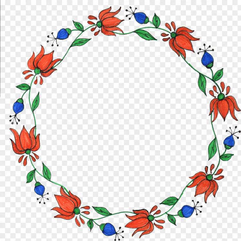 Circle Frame Flower Floral Design Drawing Clip Art PNG