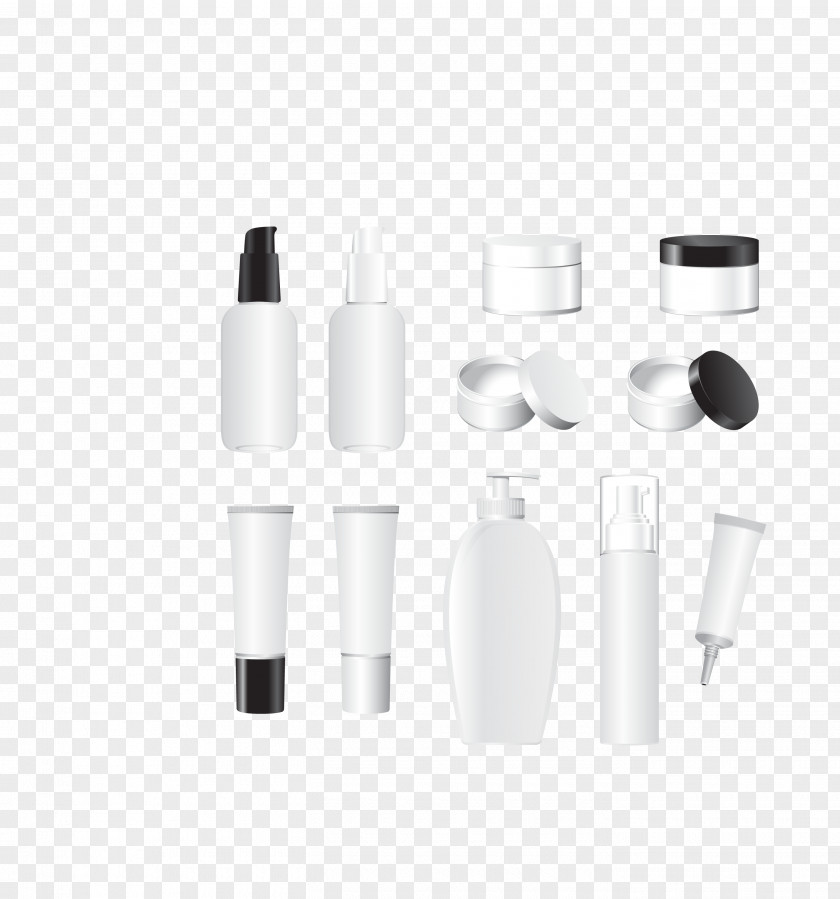 Vector White Cosmetic Bottle Sample Packaging And Labeling Cosmetics Advertising Cosmetology PNG