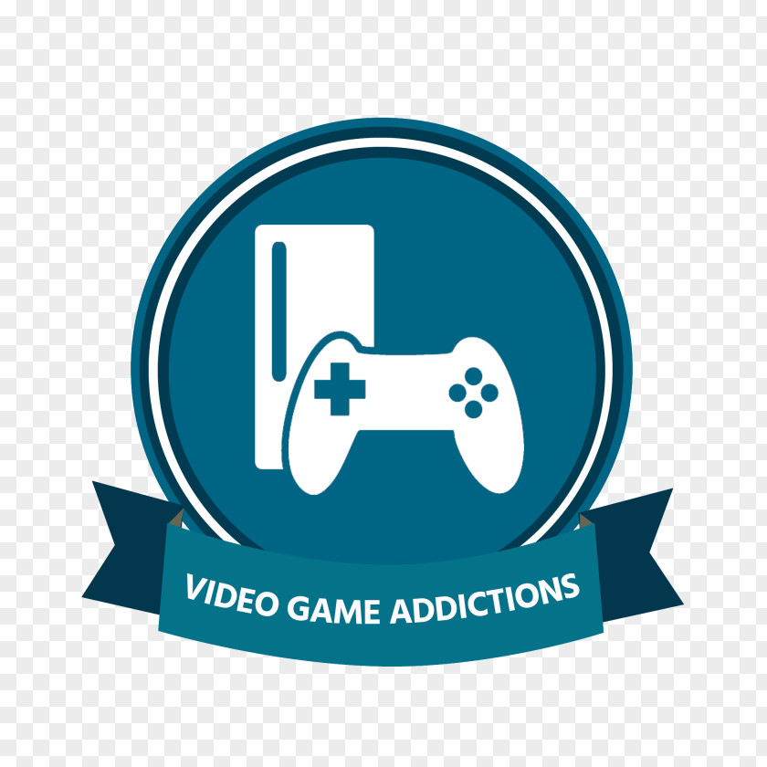 Addict Badge Clip Art Logo Hand Washing Video Games PNG