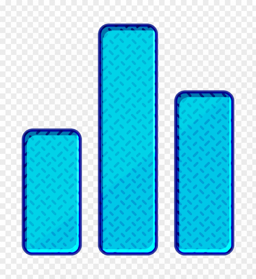 Electric Blue Rectangle Bar Icon Chart Diagram PNG