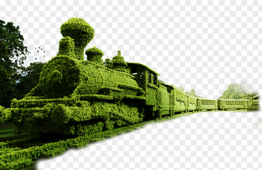 Green Gardening Train Icon PNG