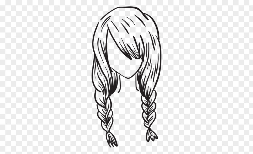 Hair Drawing Braid Vector Graphics Clip Art Mane PNG