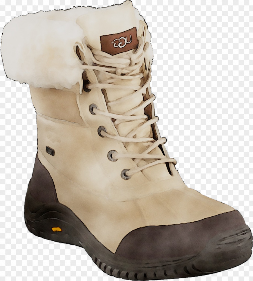 Snow Boot Shoe Walking Beige PNG