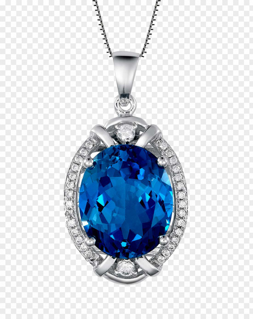 Vector Sapphire Pendant Topaz Gemstone Blue PNG