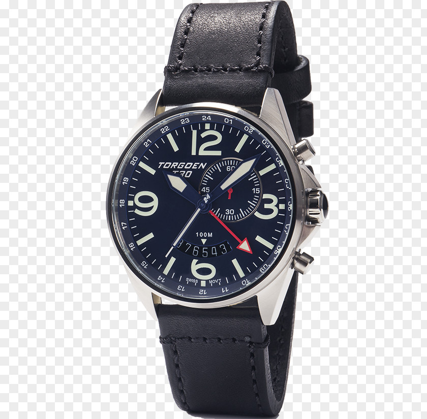 Watch Quartz Clock 0506147919 Leather Blue PNG