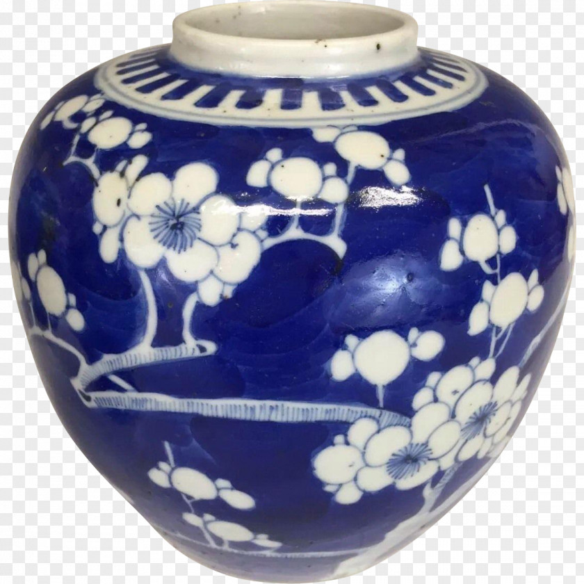Vase Blue And White Pottery Ceramic Cobalt PNG