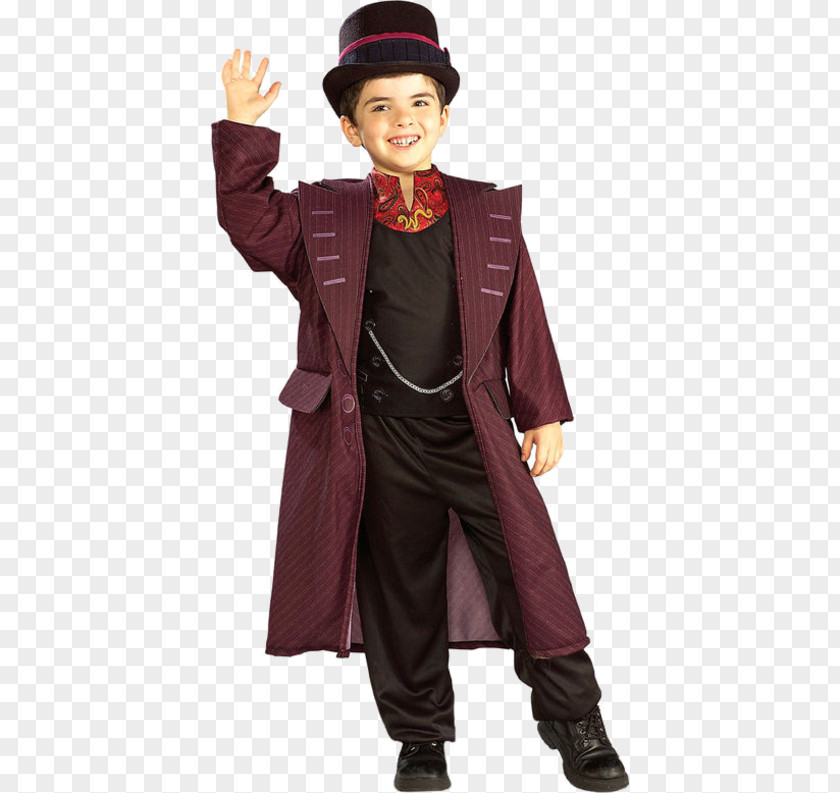 Wonka Willy & The Chocolate Factory Charlie And T-shirt Costume PNG