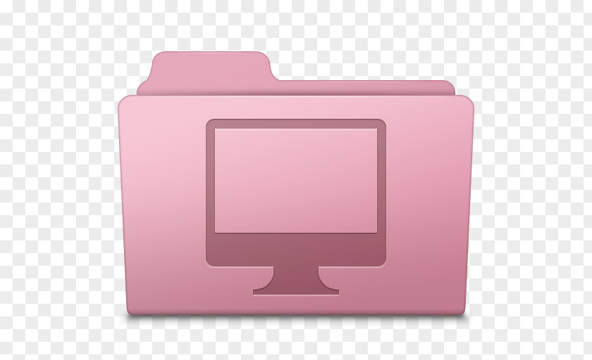 Computer Folder Sakura Pink Square Font PNG