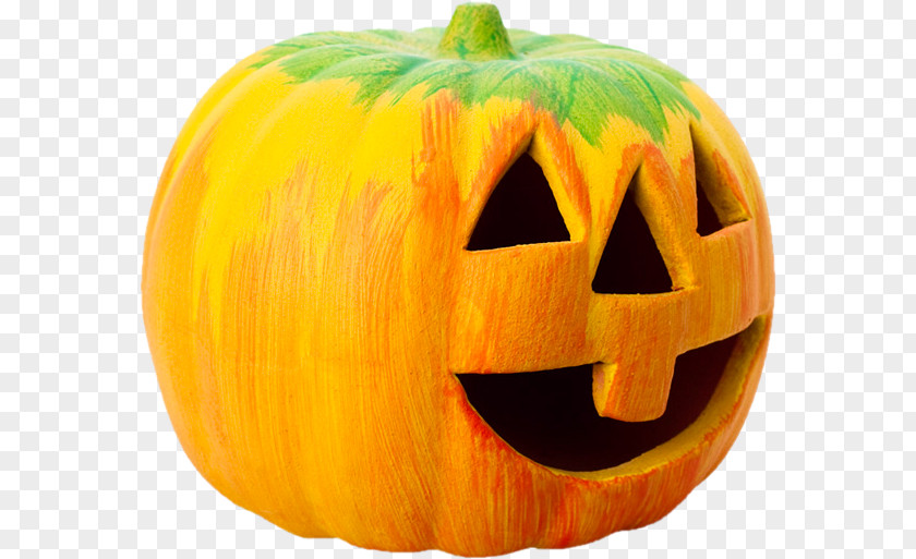 Hand Painted Pumpkin Calabaza Halloween Jack-o-lantern Carving PNG