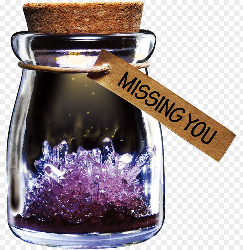 Light Jar Crystal Glass Bottle PNG