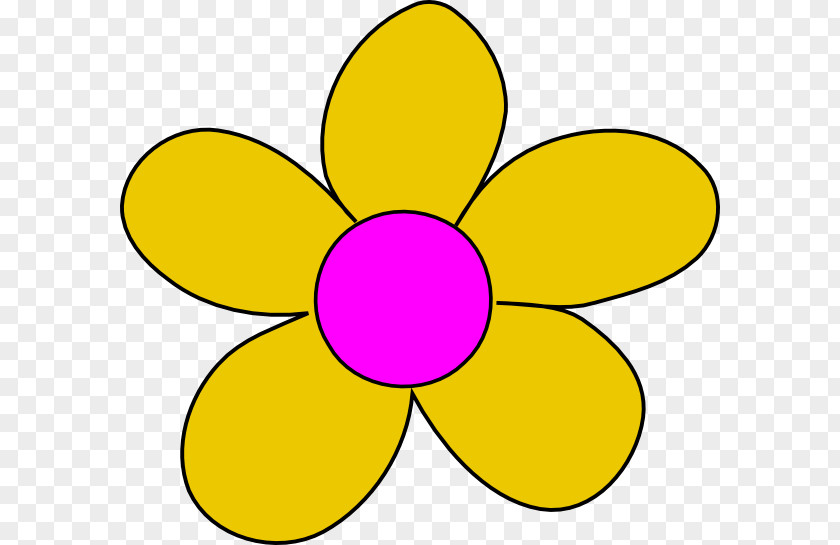 Purple Flower Vine Yellow Clip Art PNG