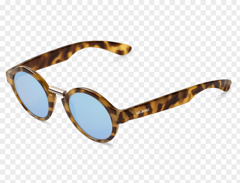 Boho Frame Goggles Sky Blue Sunglasses PNG