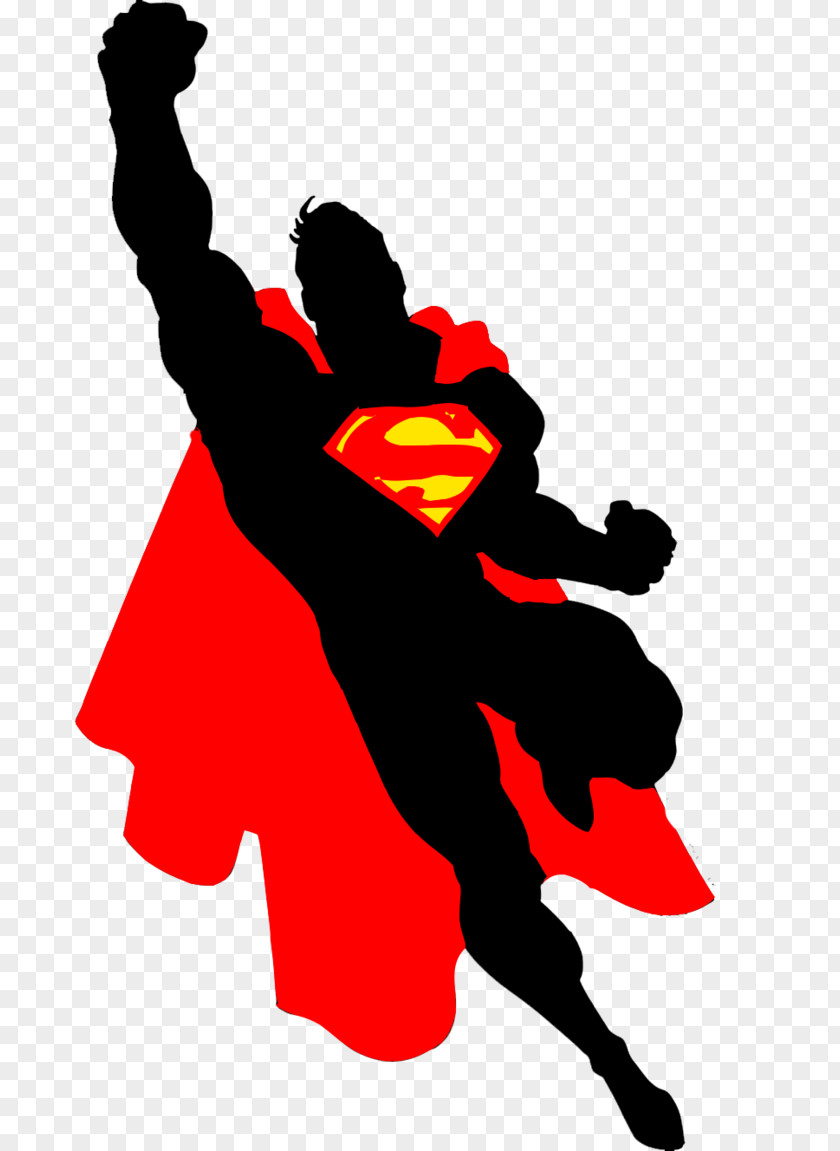POP ART Superman Silhouette Art Superhero PNG