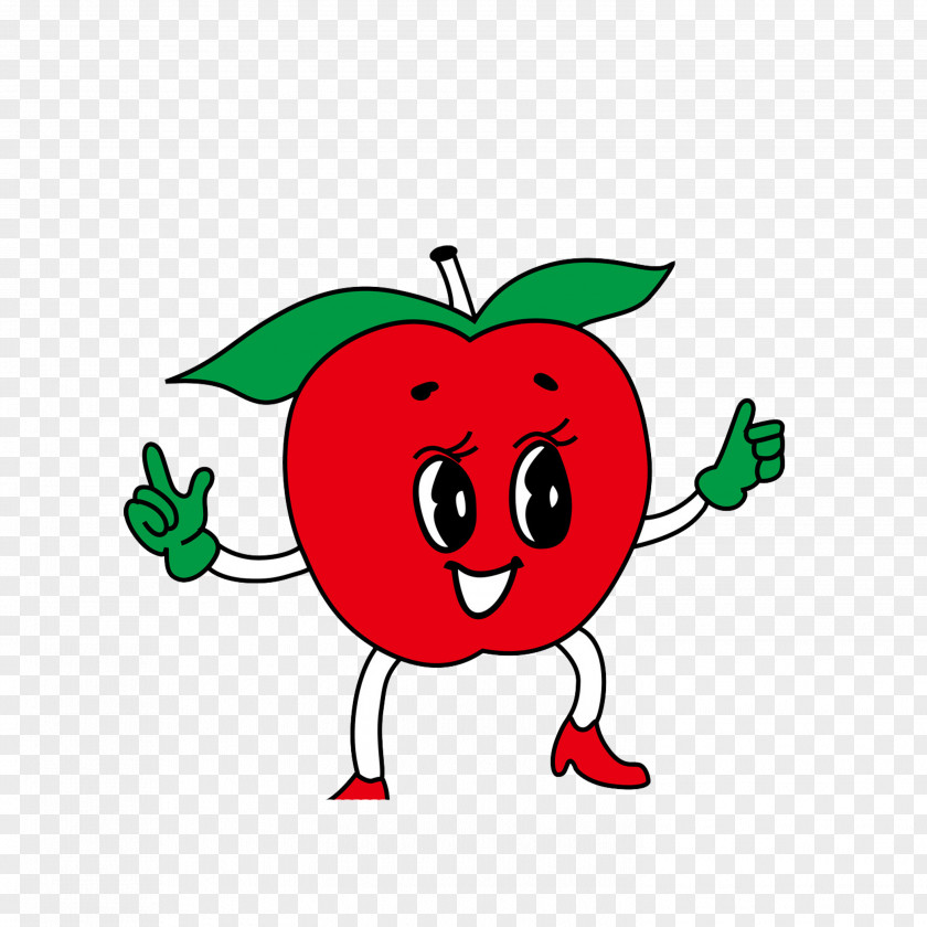 Apple Cartoon Poster PNG